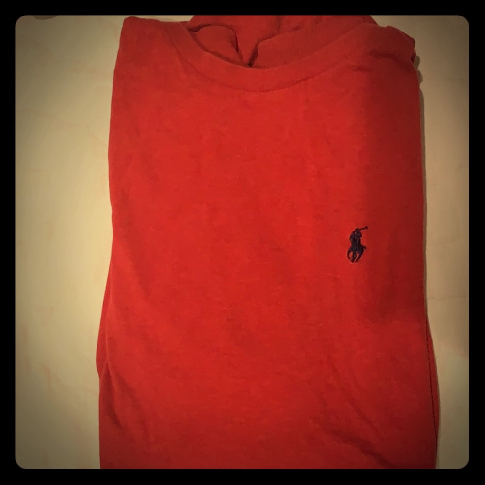 Ralph Lauren Red Long Sleeve Polo